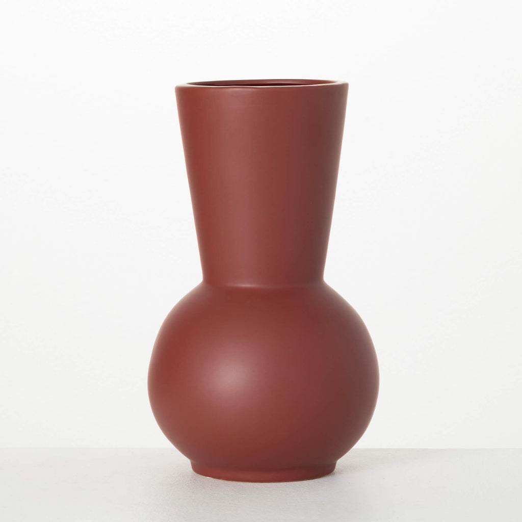 Modern Matte Umber Gourd Vase 