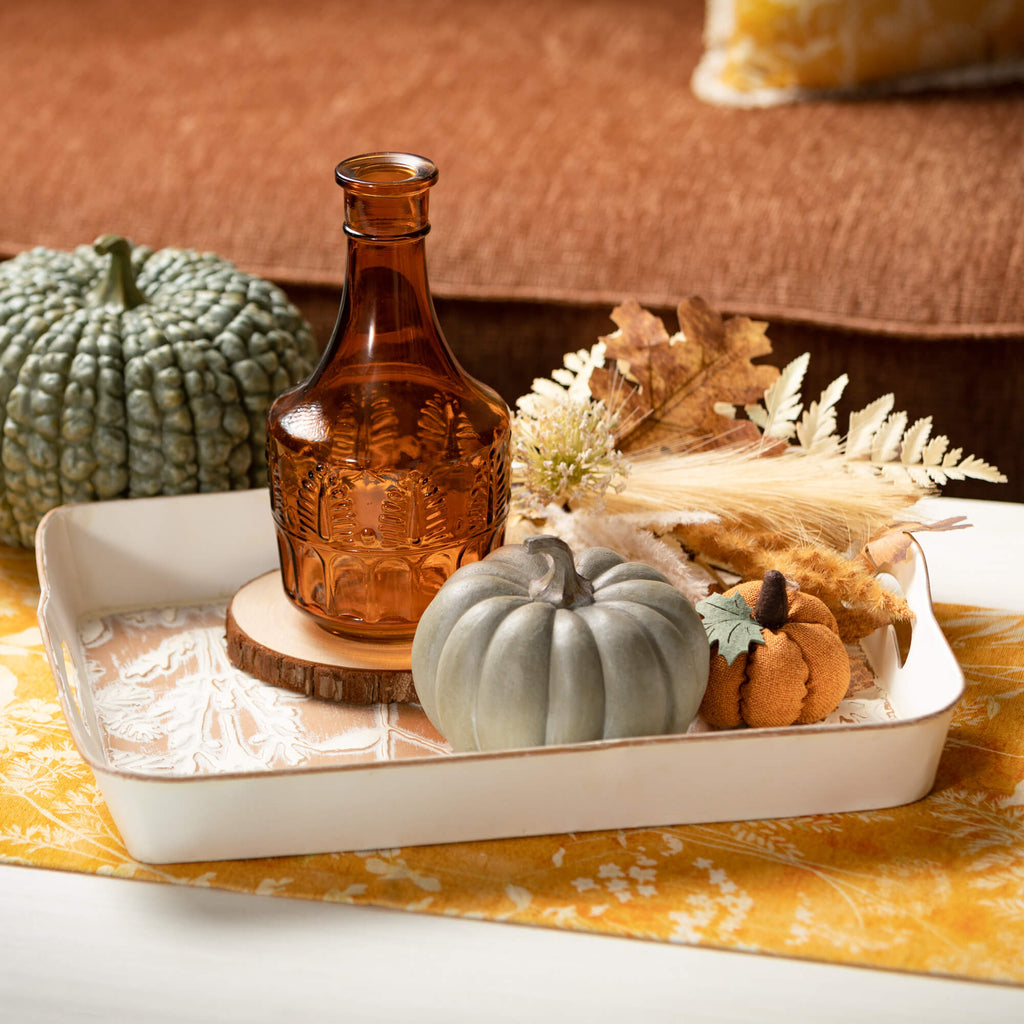 Fall Embossed Tray Set Of 2   