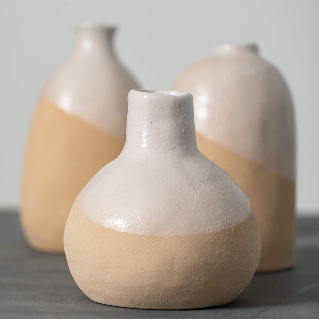 Hand-Thrown Pottery Vase Set  