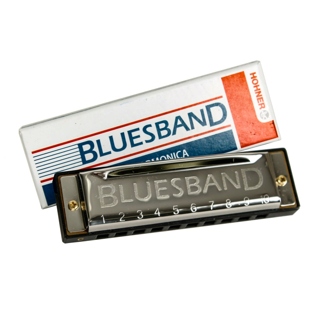 Blues Band Harmonica - image of product with box