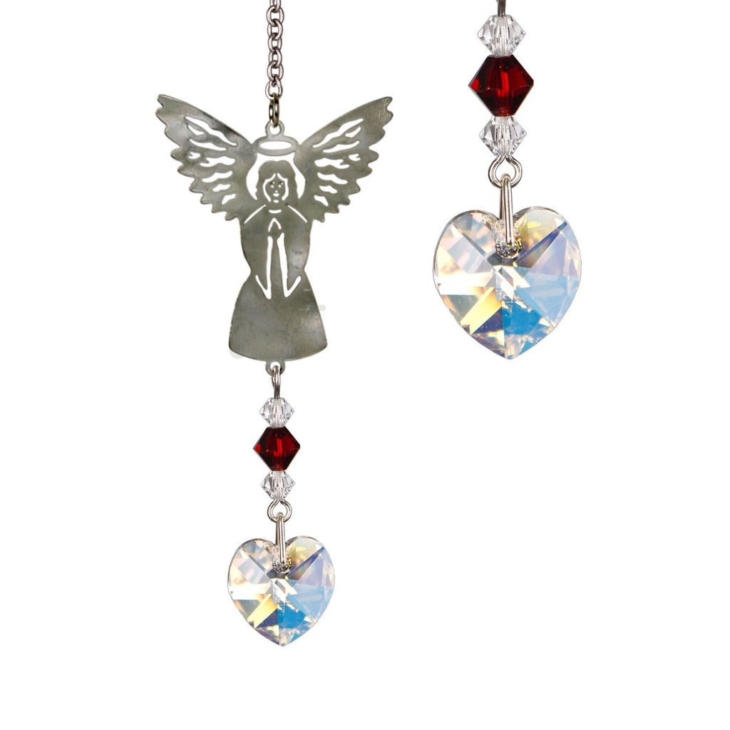 Birthstone Angel Crystal Suncatcher - January main image