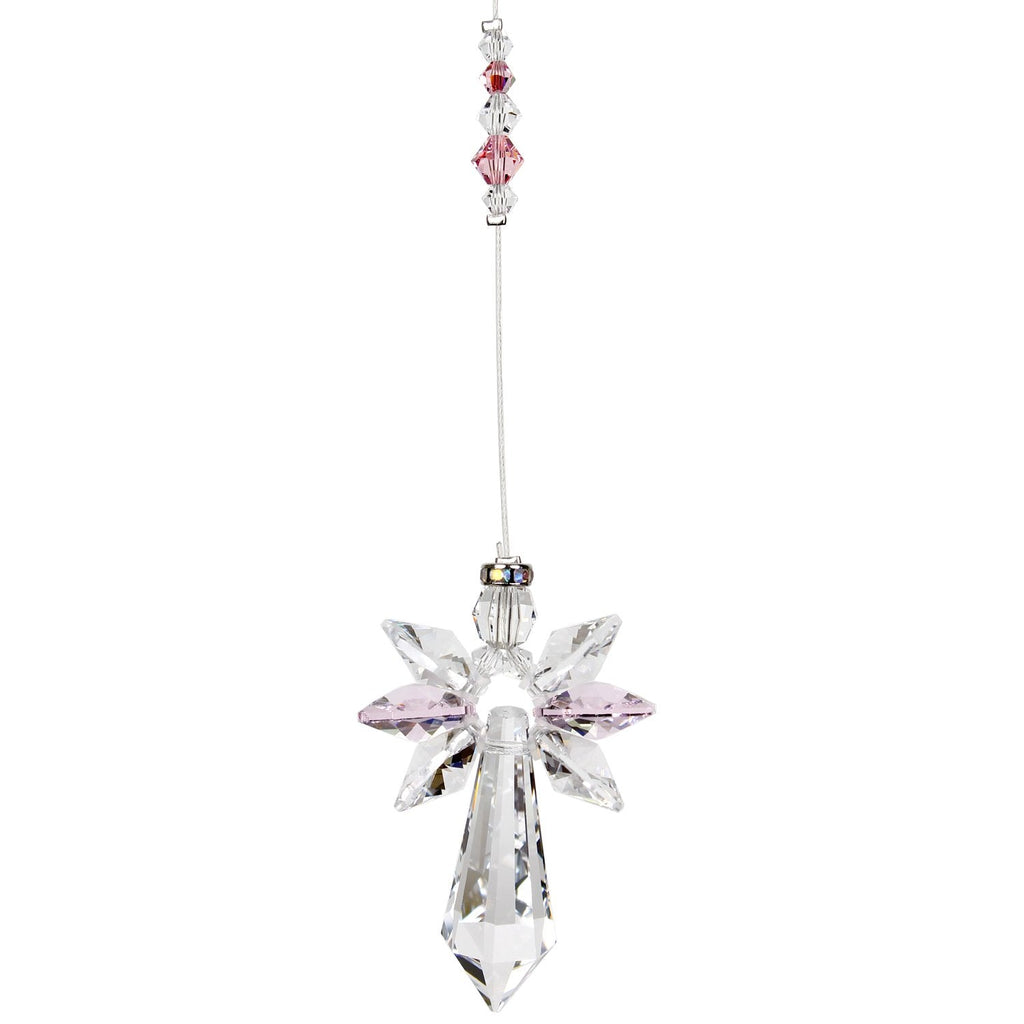 Crystal Guardian Angel Suncatcher - Large, Rose alternate product image