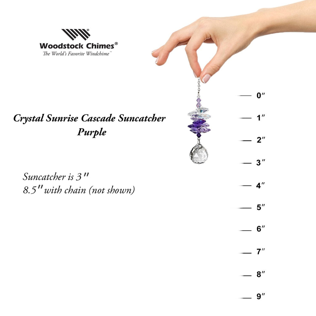 Crystal Sunrise Cascade Suncatcher - Purple proportion image