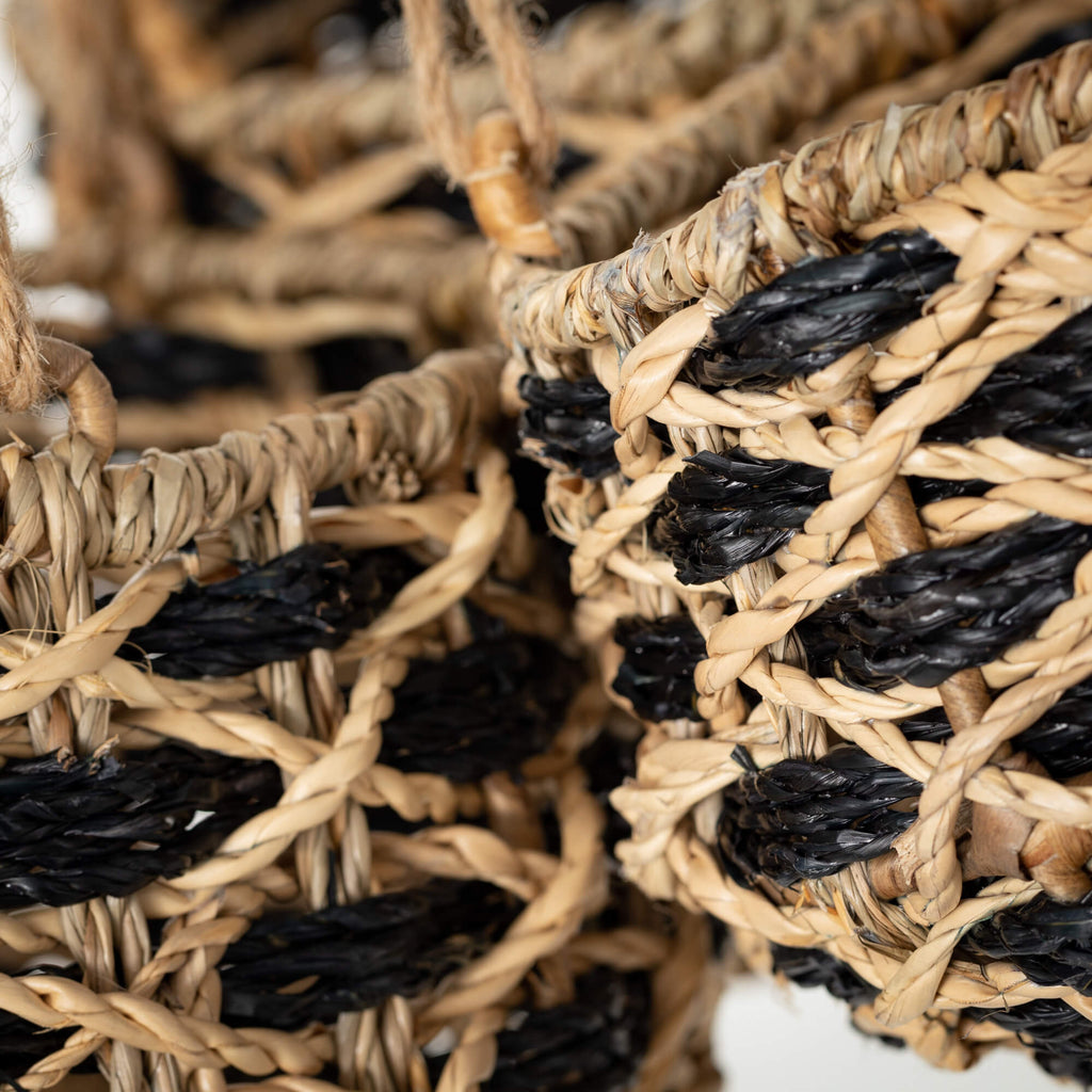 Natural Black Hanging Baskets 