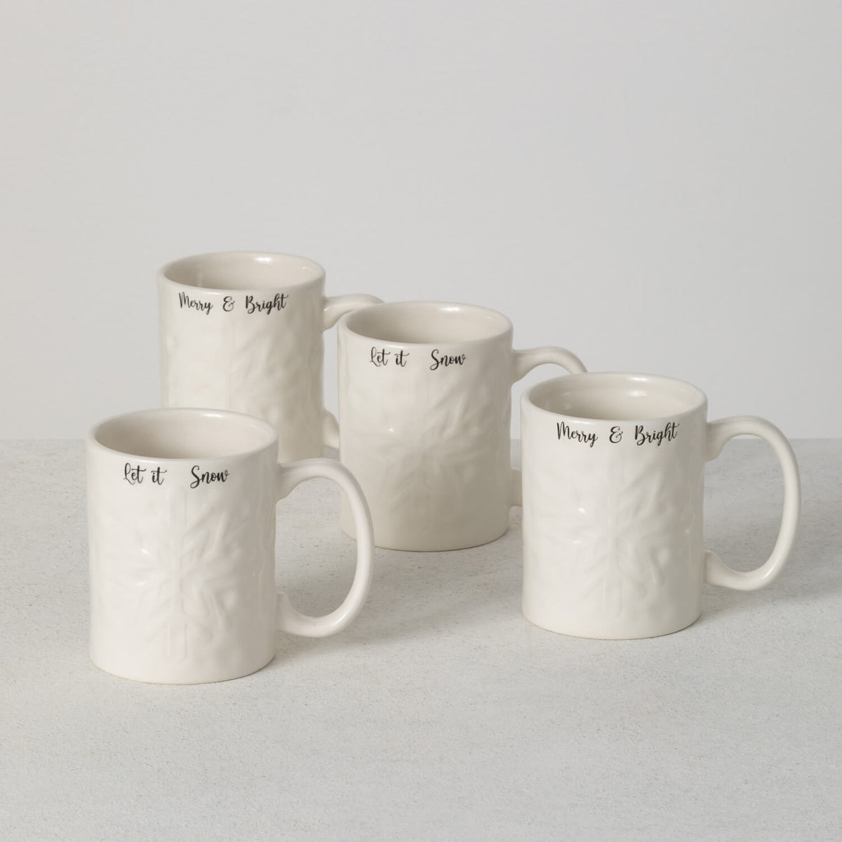 Split P Golden Christmas Mug Set - White