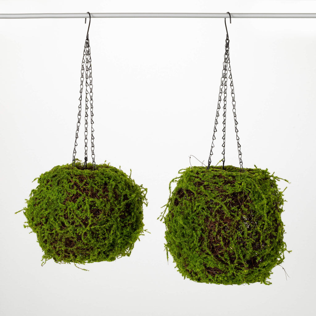 Moss Hanging Basket Orb Set   