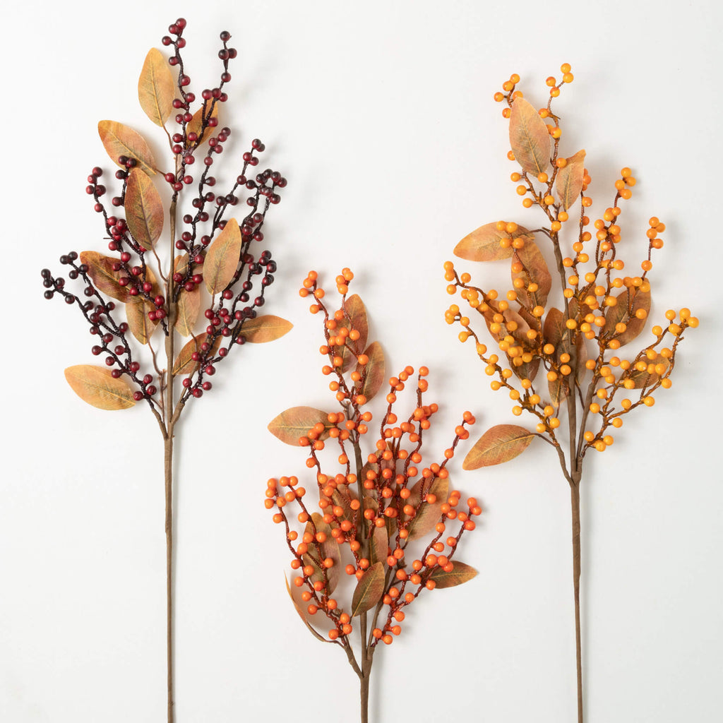 Vibrant Autumn Berry Stem Set 