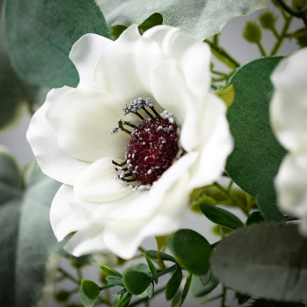 Anemone Silvery Mini Wreath   