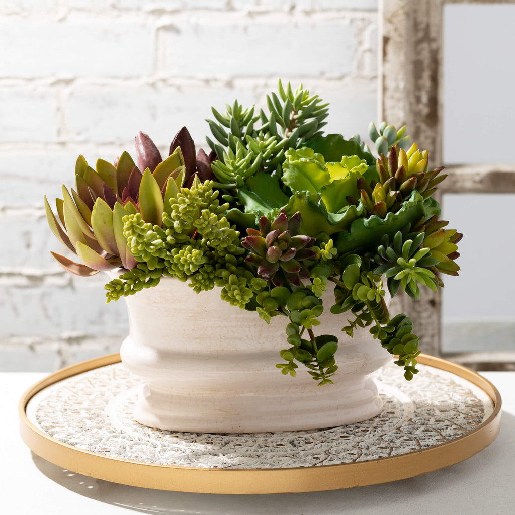 Ceramic Low Oval Planter      