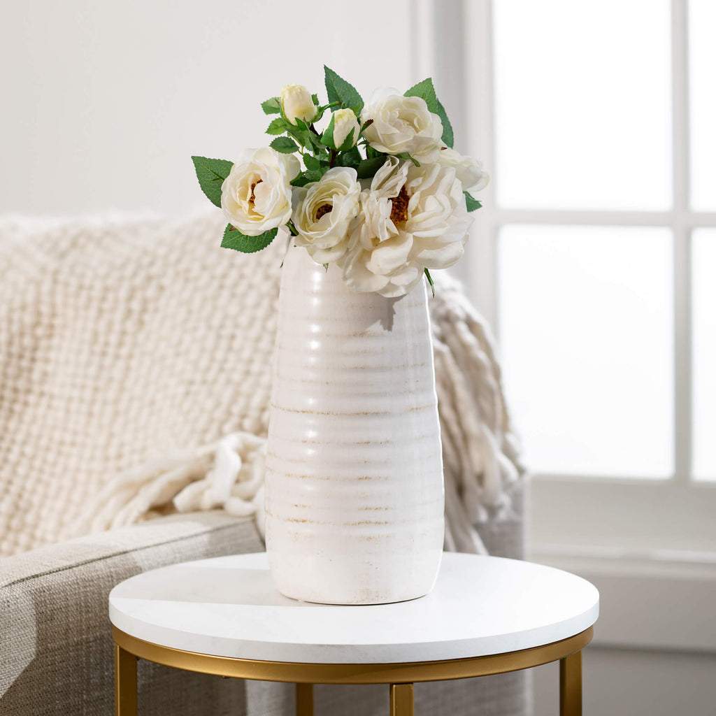 White Glossed Vase            