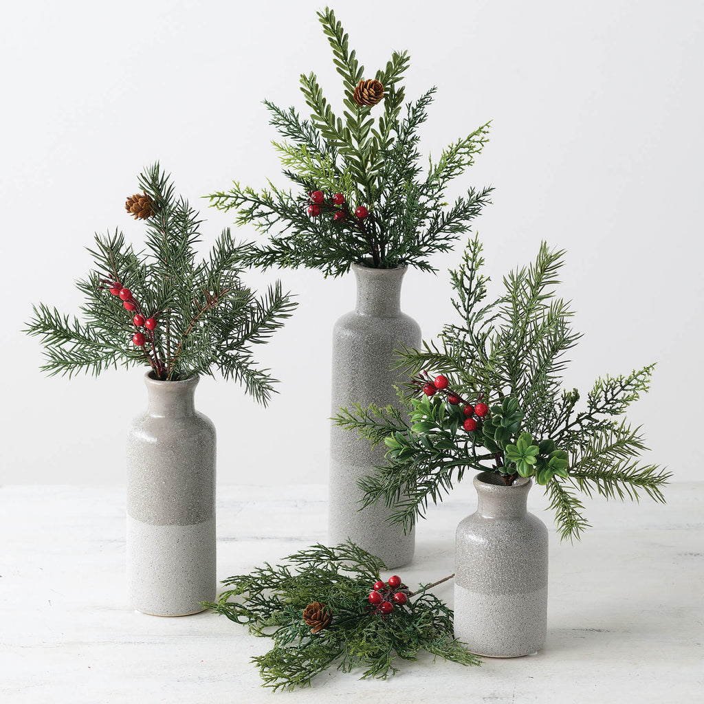 Two-Tone Gray Vase Set Of 3   