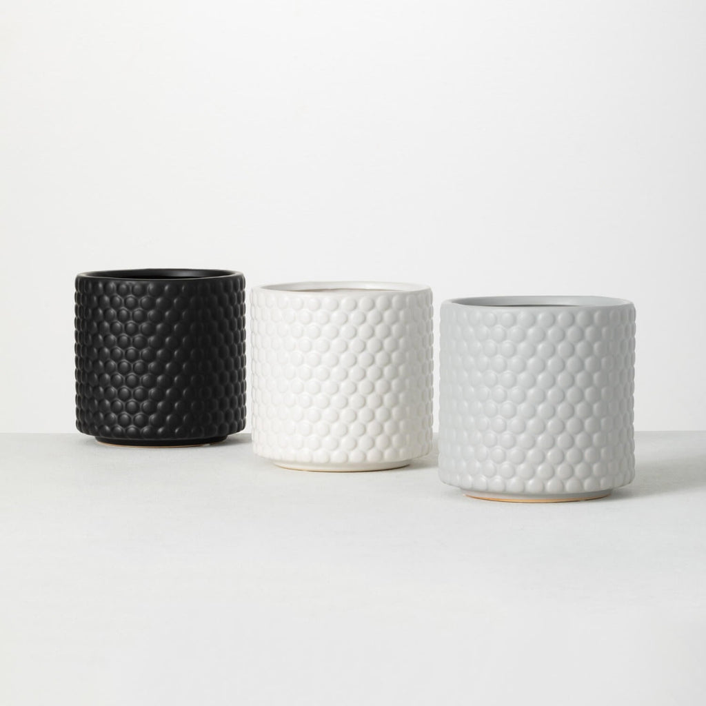 Dot Textured Pot Set Of 3     