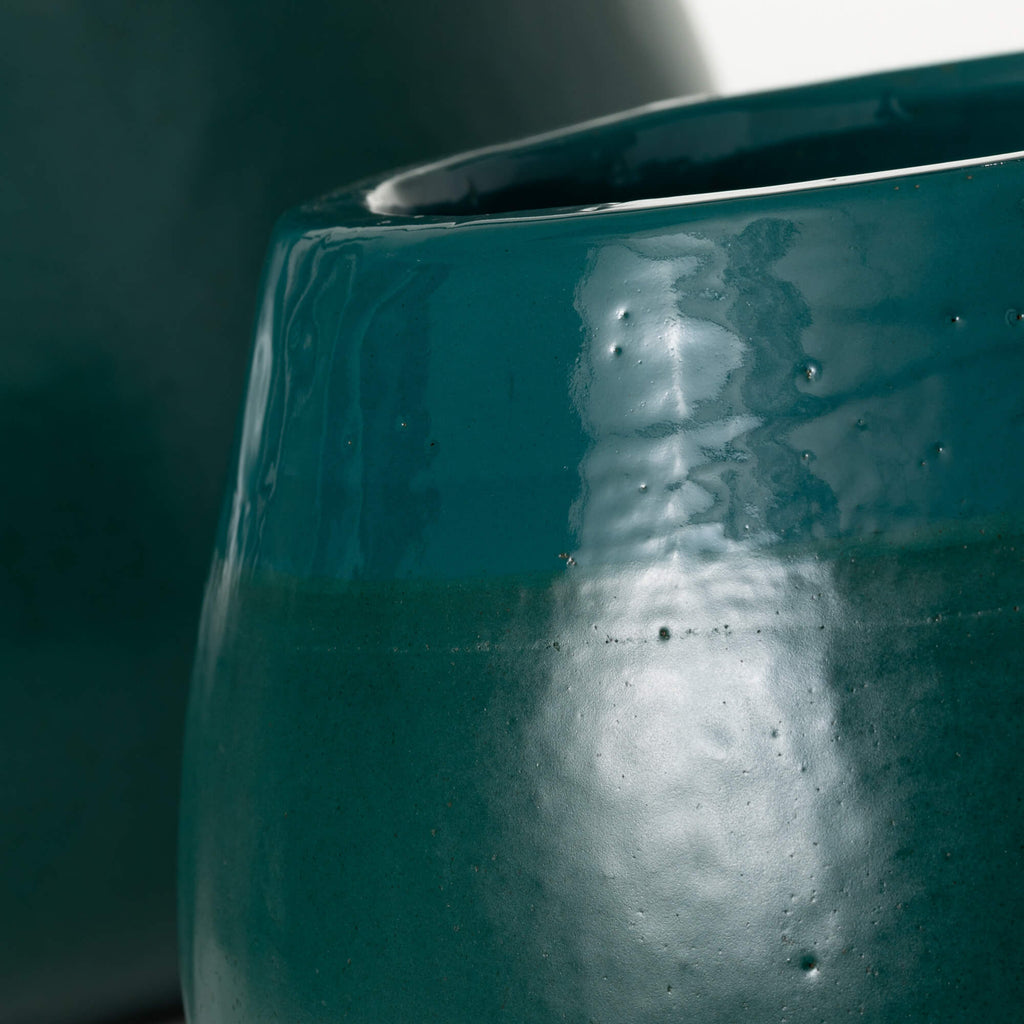 Turquoise Fat-Bottomed Pot Set