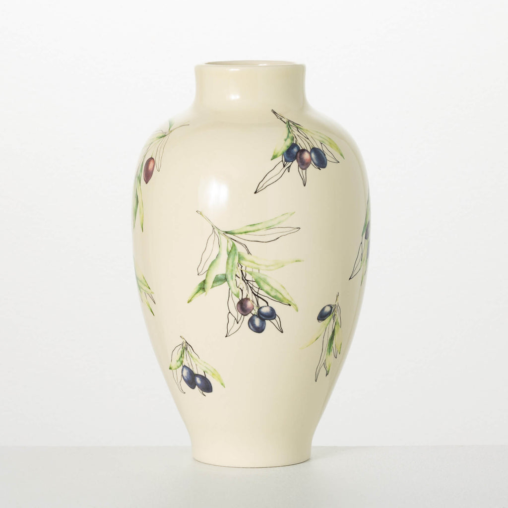 Ceramic Olive Urn Vase        