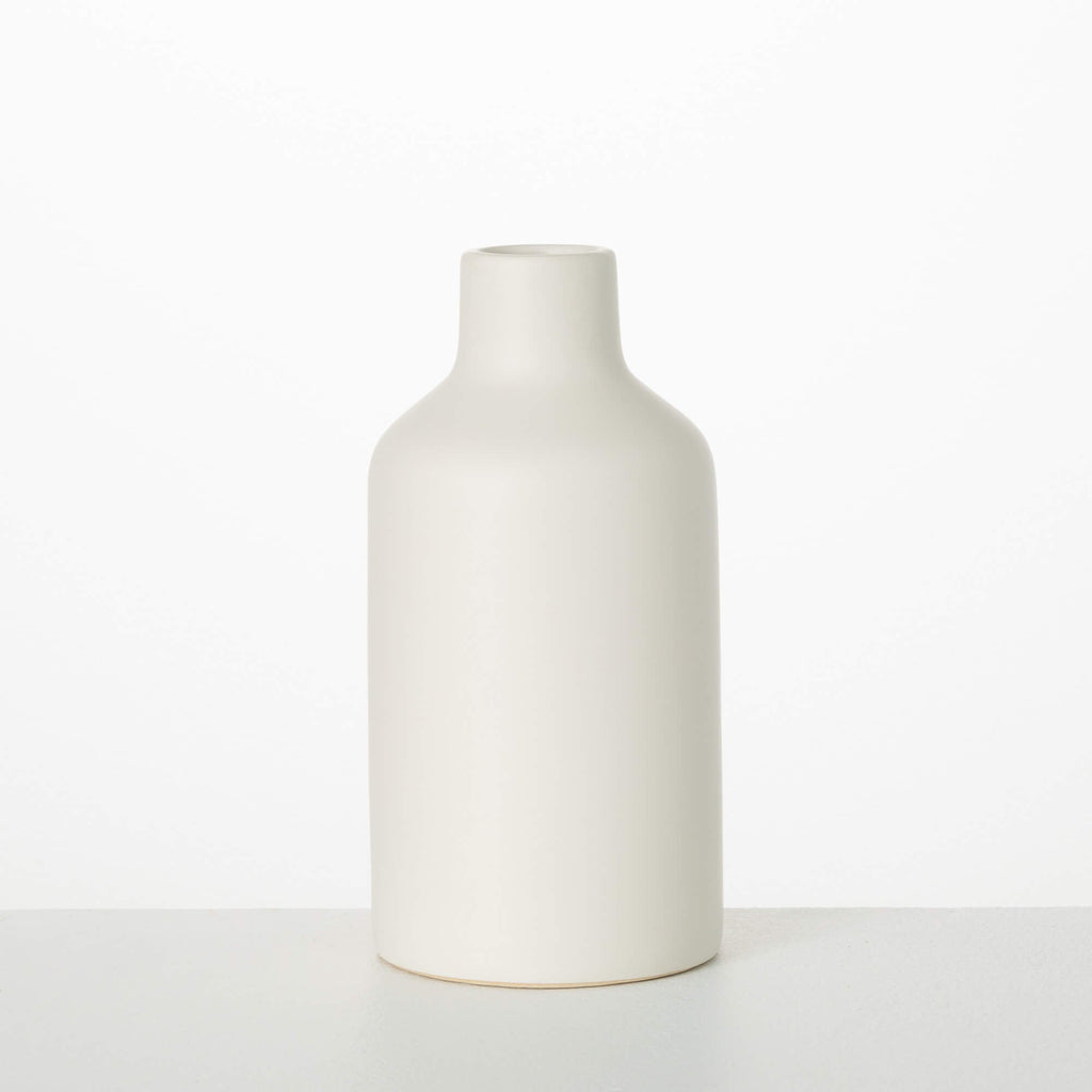 Matte White Bottle Vase       