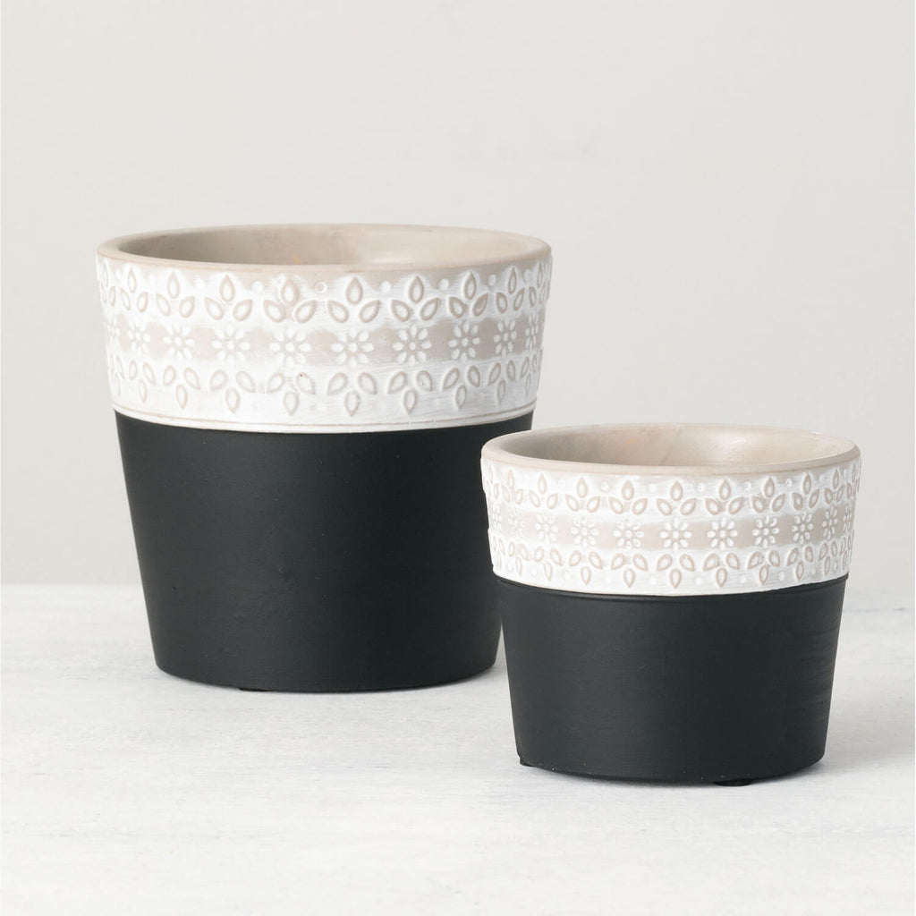 Two-Toned Classic Pot Set Of 2