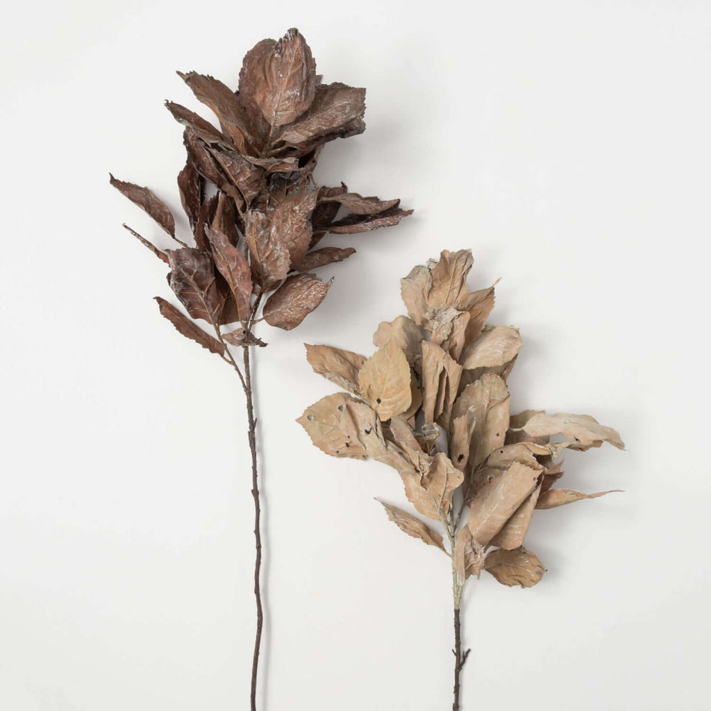 Faux Dried Hydrangea Leaf Set 