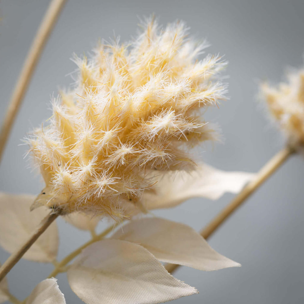 Faux Dried Cream Thistle Spray