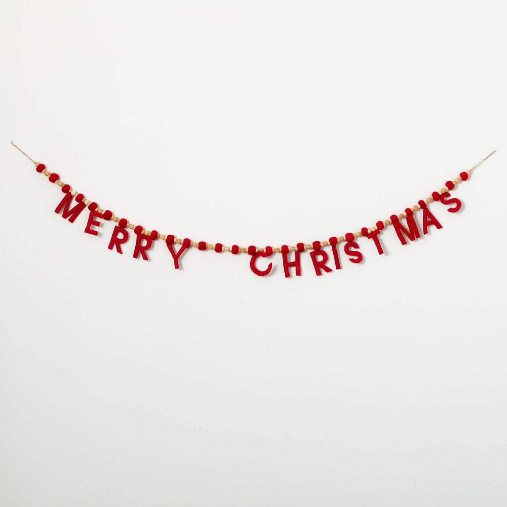 Merry Christmas Felt Garland  