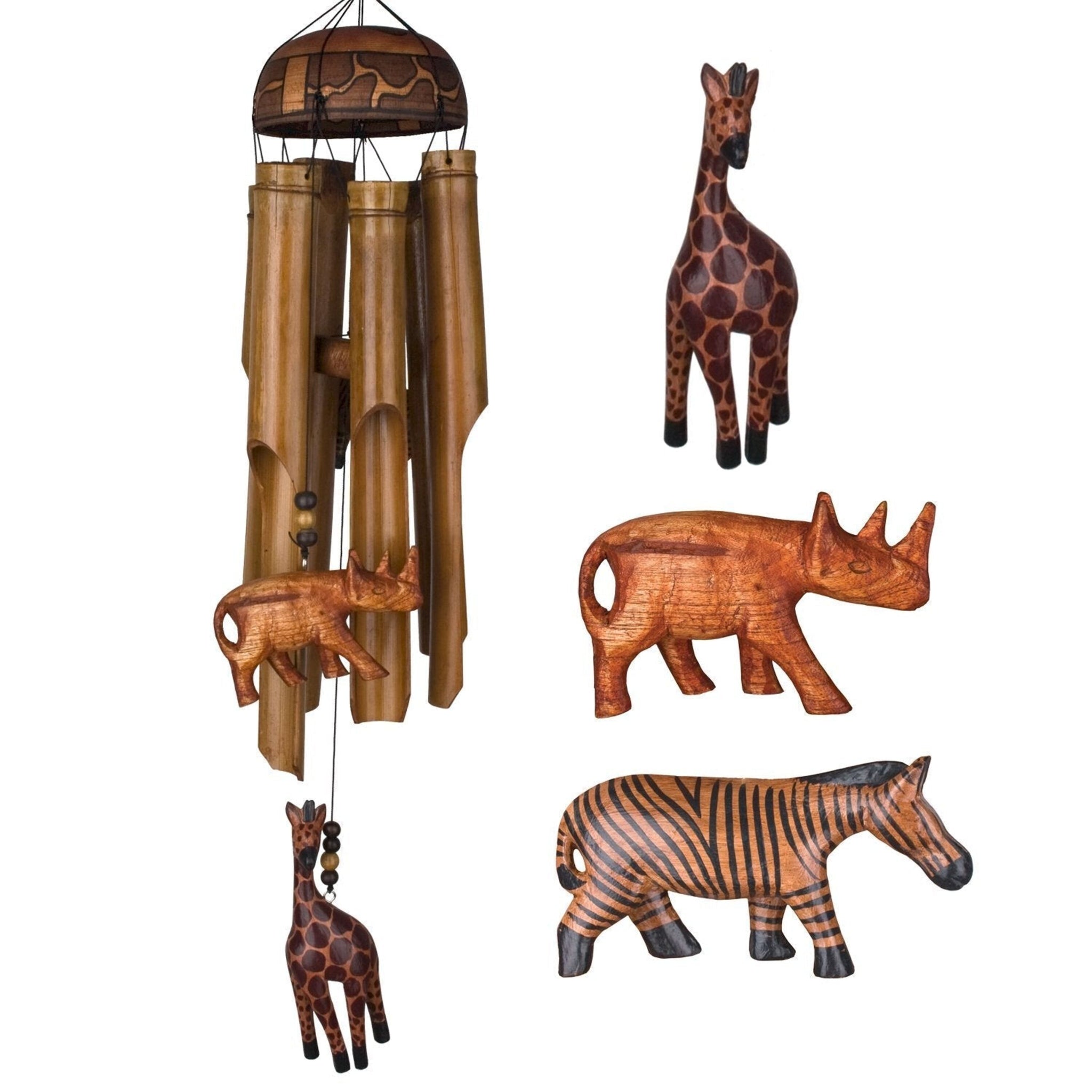 African Trio Bamboo Windchime