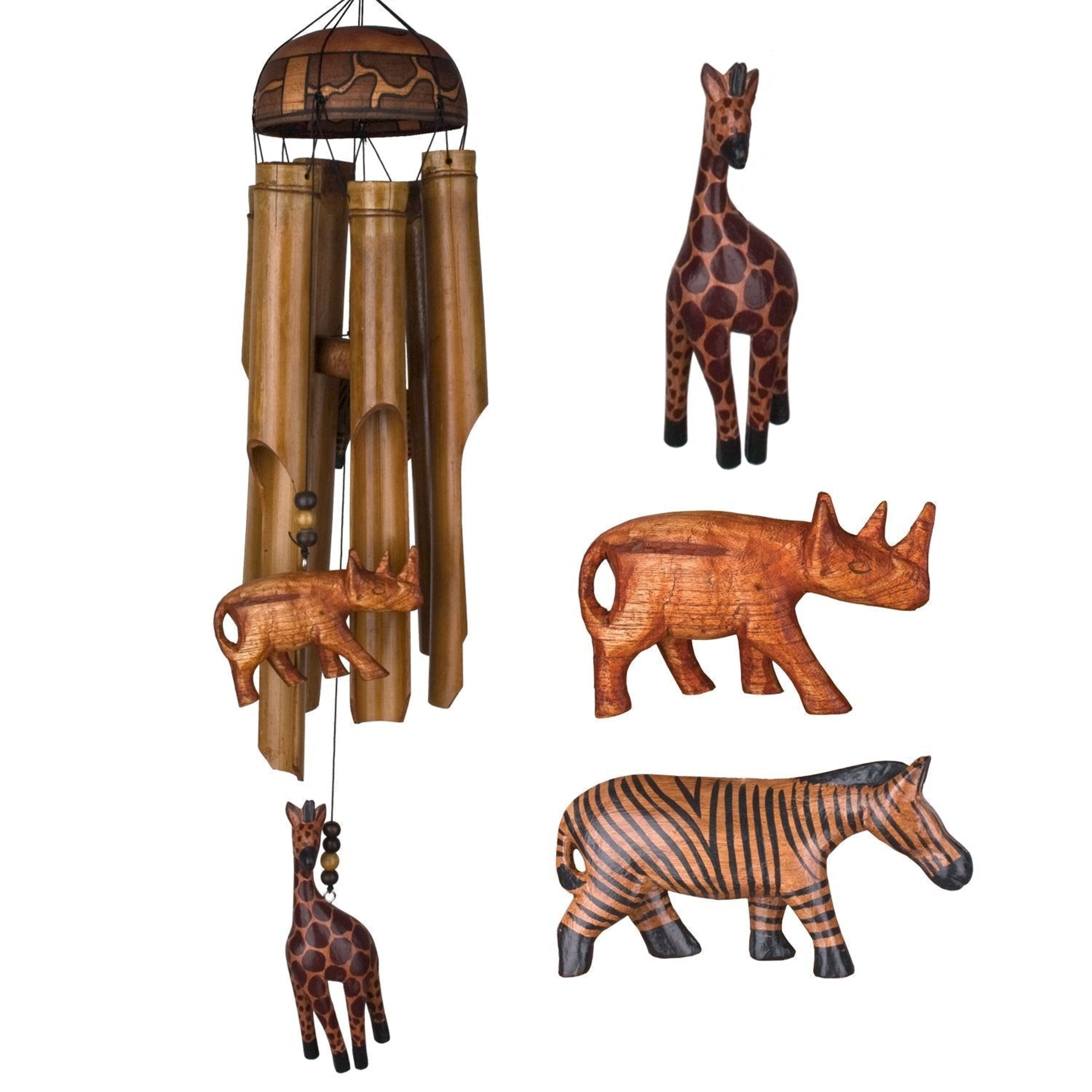 African Trio Bamboo Windchime