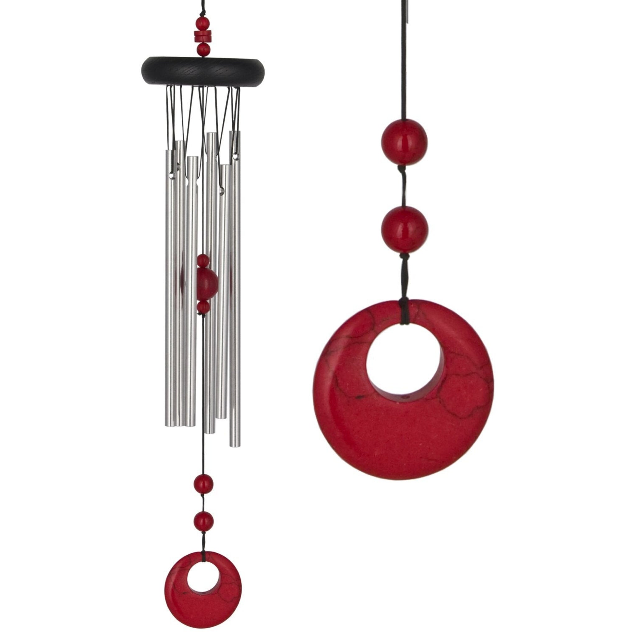 WOODSTOCK CHIMES チャクラ ラージ【正規品】 Chakra Wind Chimes w/Semi-Precious Stones | Wind & Weather