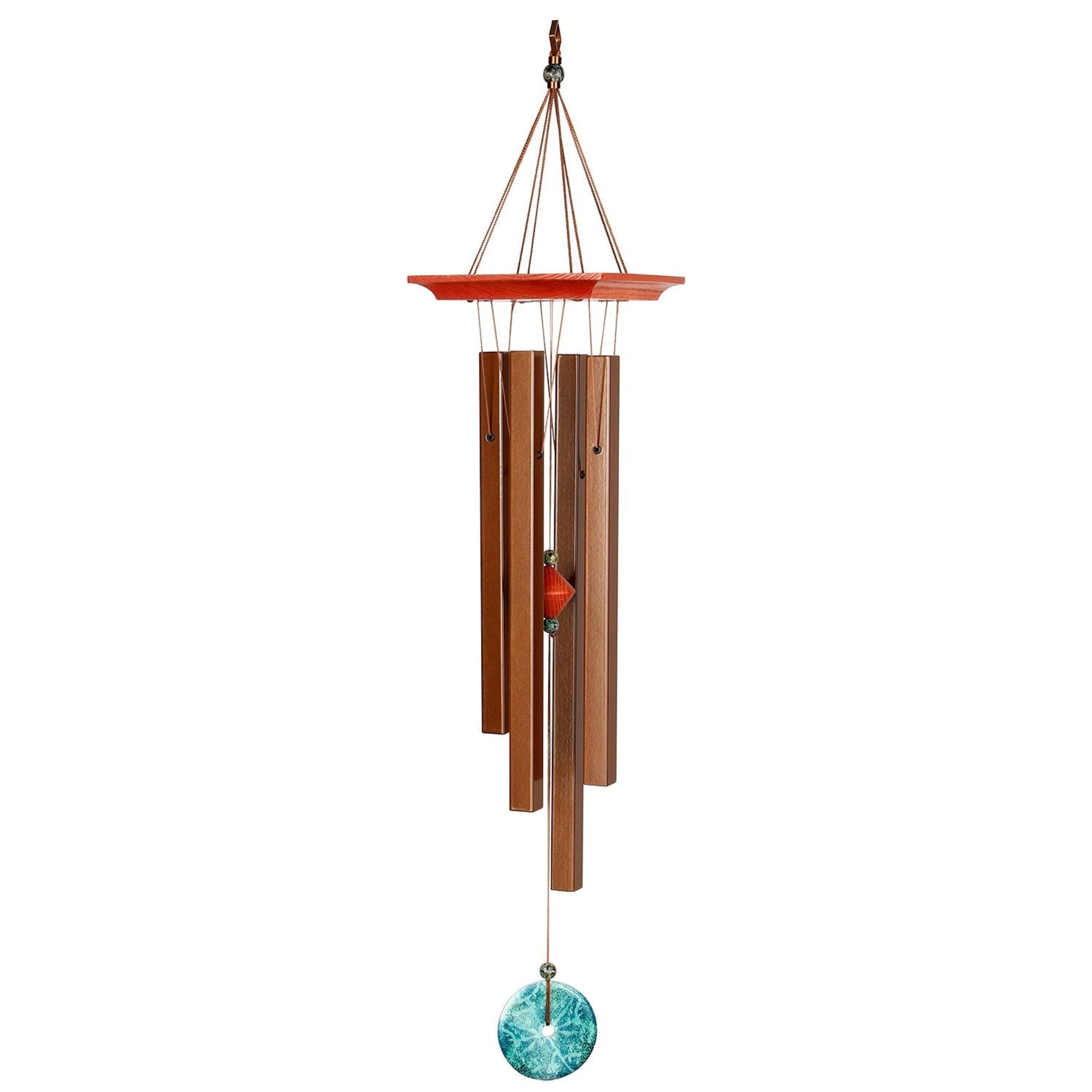 Woodstock Chimes ウインドチャイム 金属製 木製パーツ新品未使用 Aluminum Wind Chime with Turquoise Stone | Wind & Weather