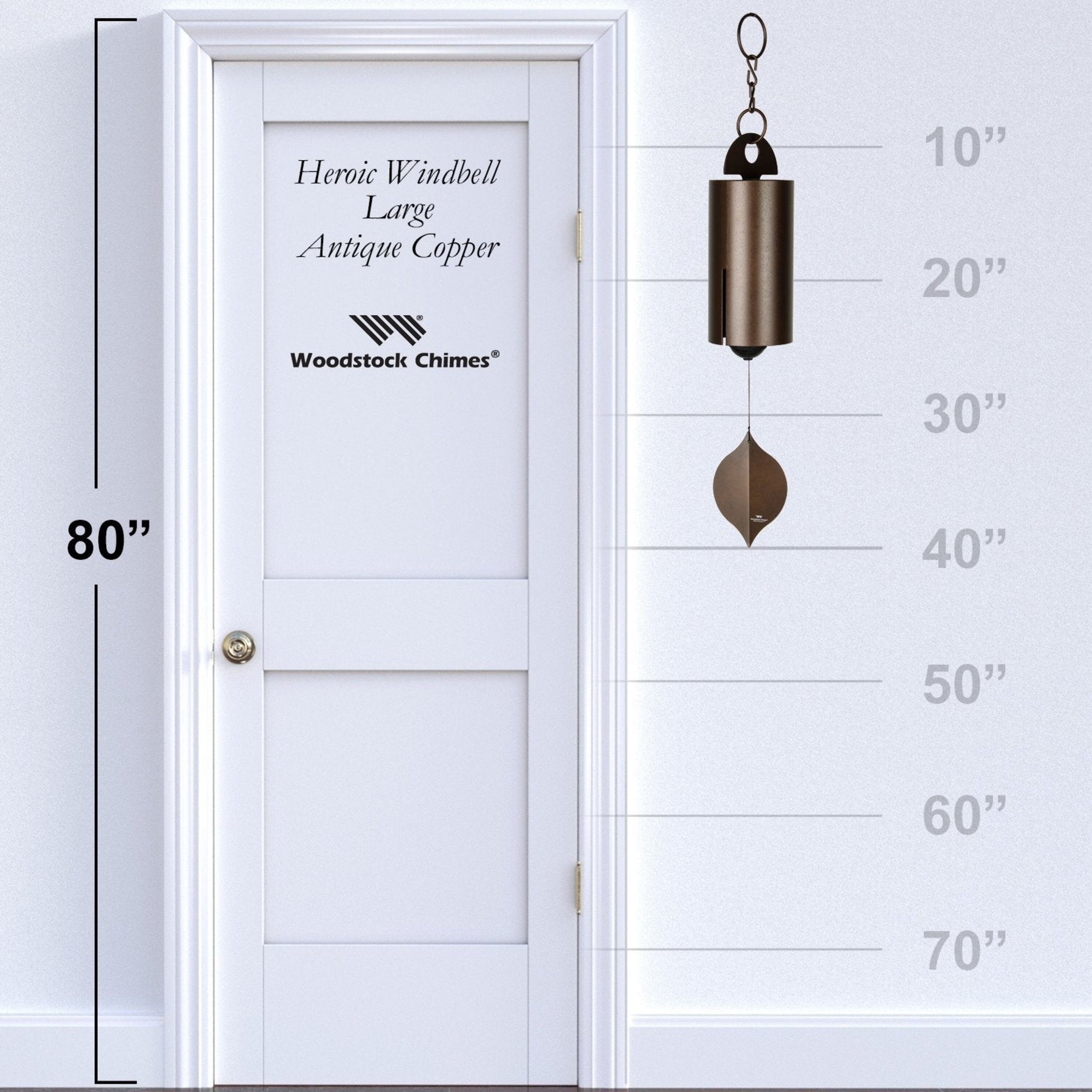 Heroic Windbell - Antique Copper LG