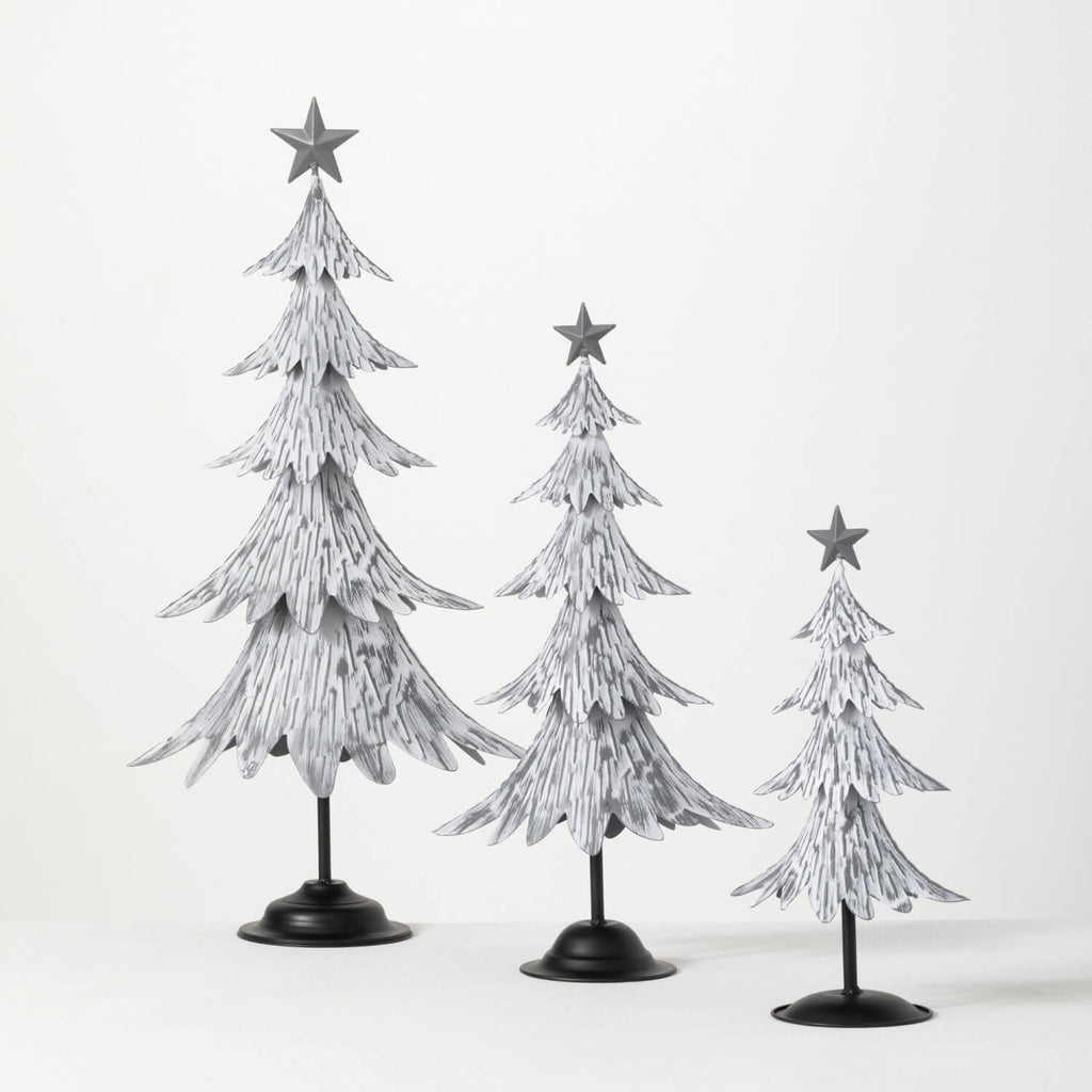 Metal Tabletop Tree Set Of 3  