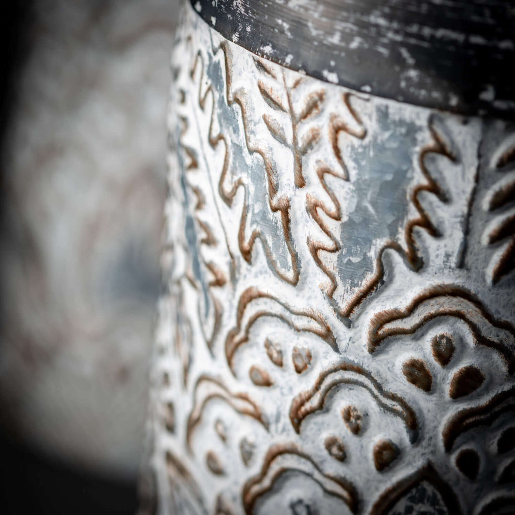 Metal Baroque Printed Vase Set