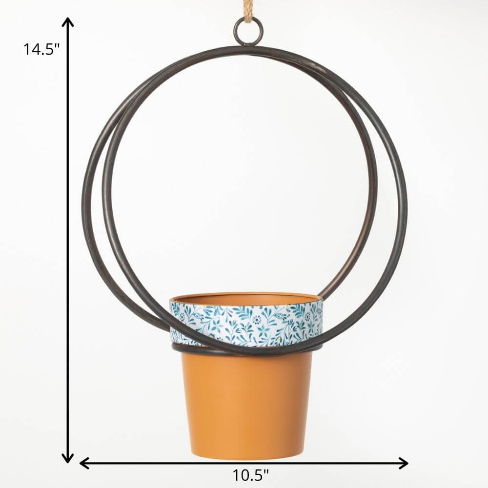 Hanging Metal Ring Planter Pot