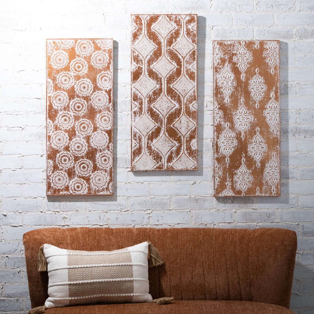 Embossed Metal Wall Decor Set 