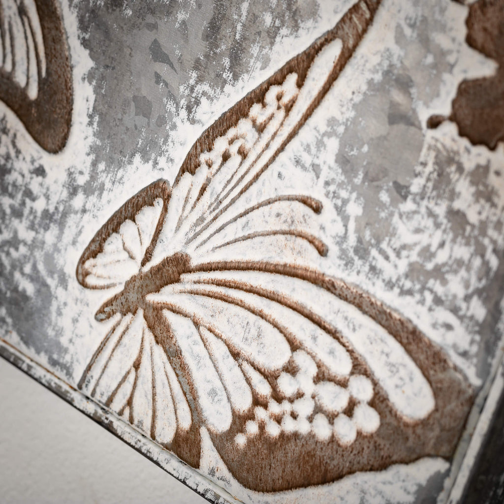 Metal Relief Butterfly Panel  