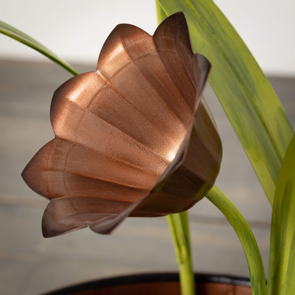 Copper Tulip Water Fountain   