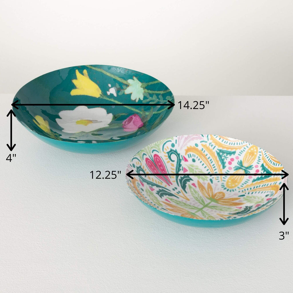 Floral Colorful Serving Bowls 