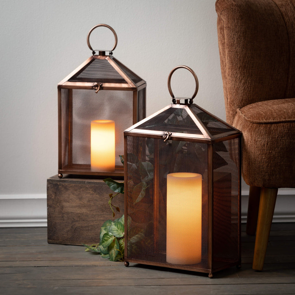 Outdoor Copper Screen Lanterns
