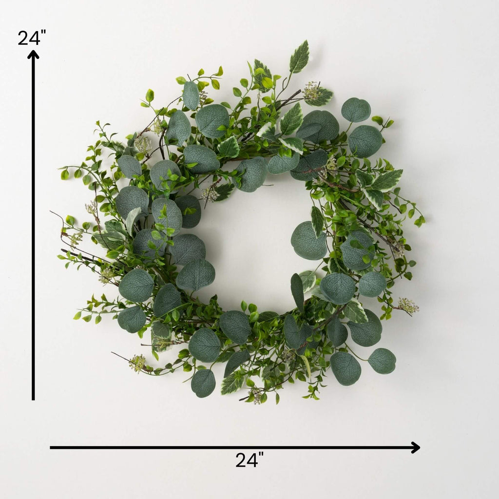 Variegated Foliage Mix Wreath 