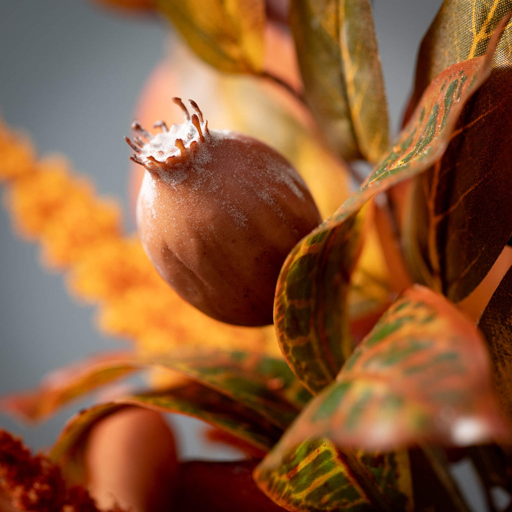 Mixed Fall Leaf & Wheat Pick  