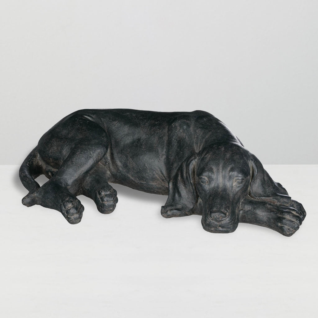 Black Labrador Dog Statue     