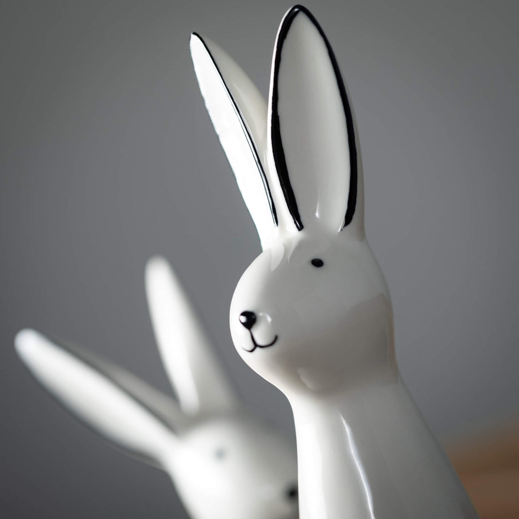 Abstract Porcelain Bunny Set 2