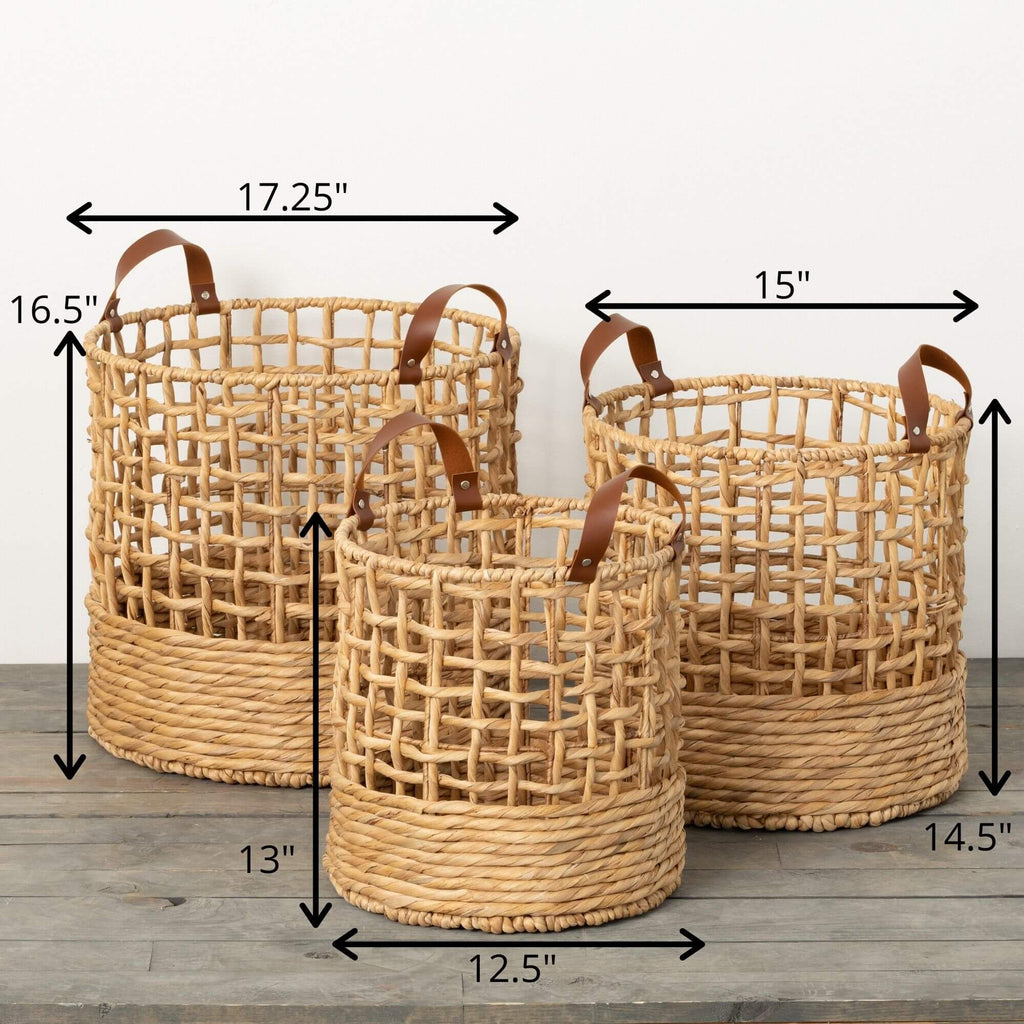 Open Weave Handled Baskets 3  