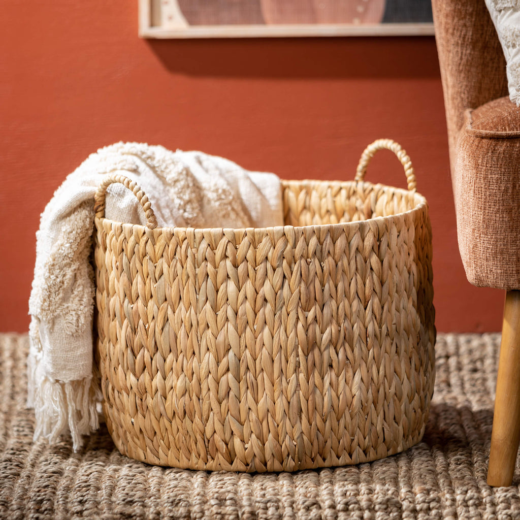 Handcrafted Fiber Basket Set 2