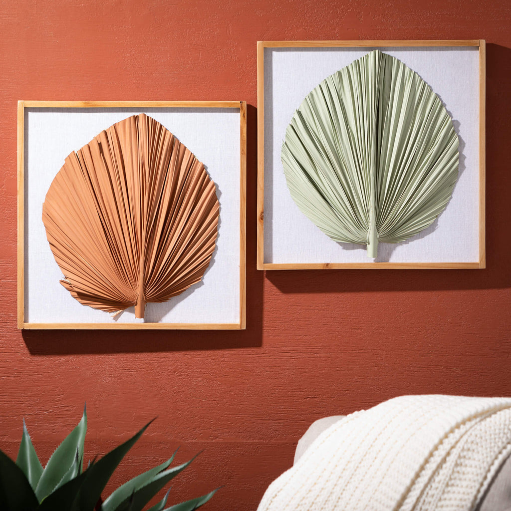 Dried Palm Leaf Wall Decor Set