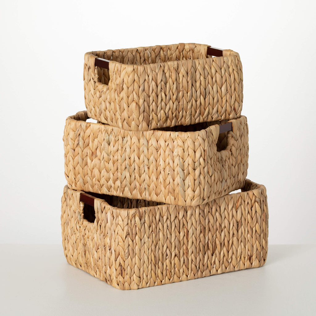 Natural Handled Basket Set    