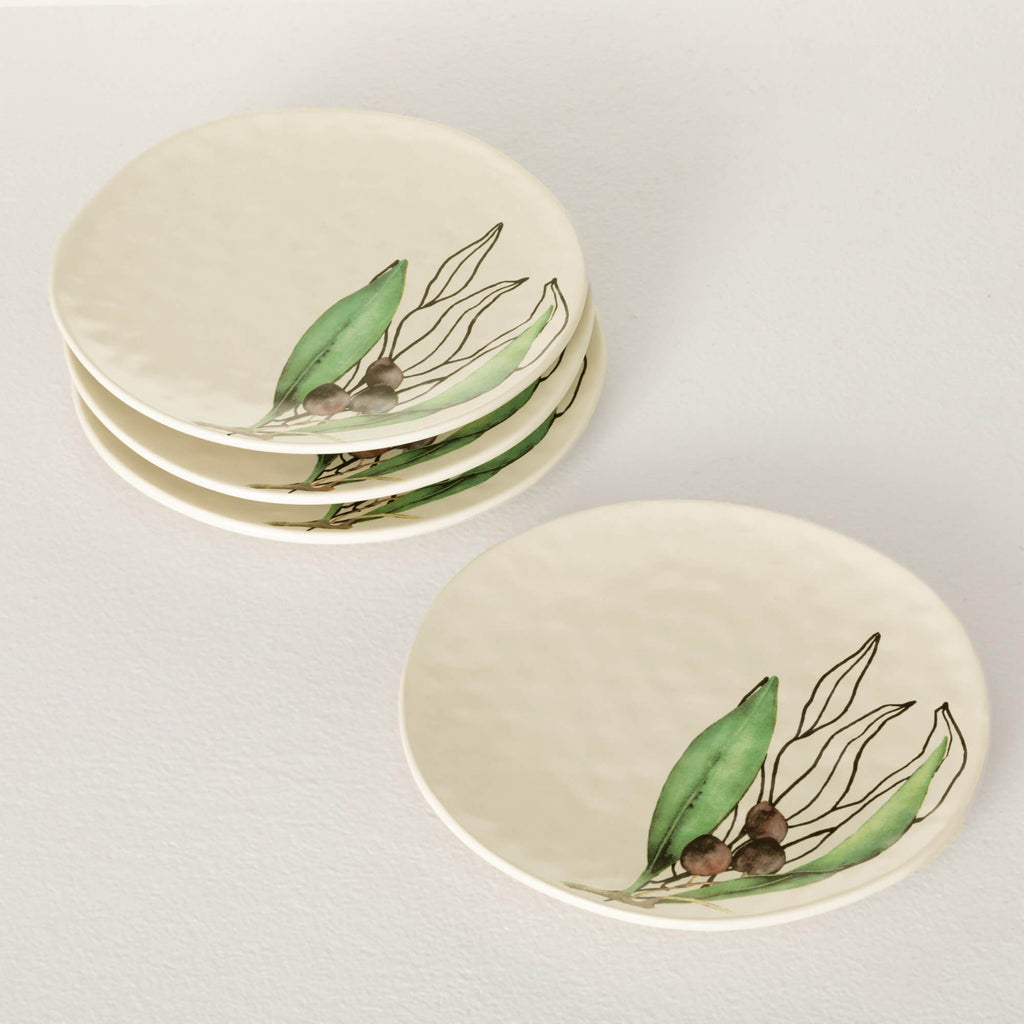 Ceramic Olive Snack Plate Set 