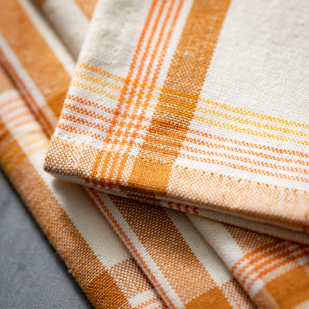 Plaid Patterned Linen Napkin  