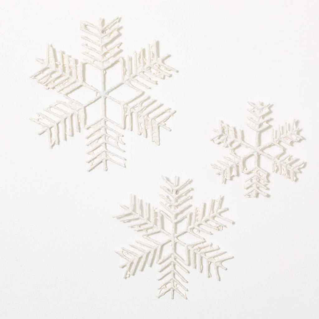 Large White Snowflake Set Of 3