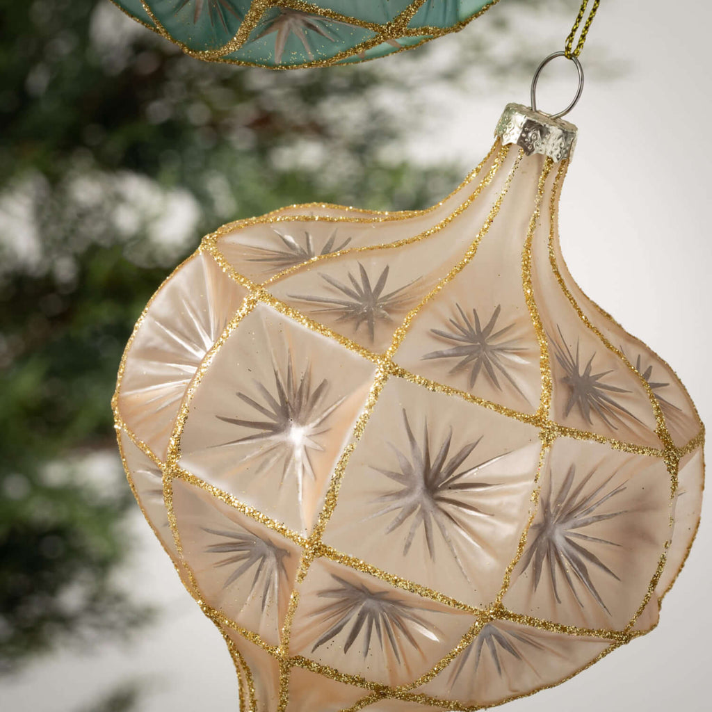 Mercury Glass Ornament Set 2  