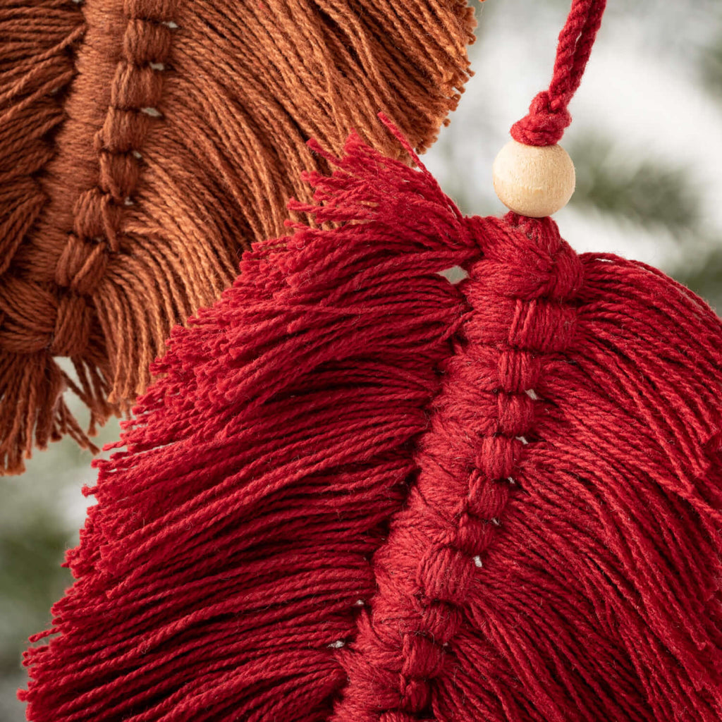 Warm Bo-Ho Feather Ornaments  