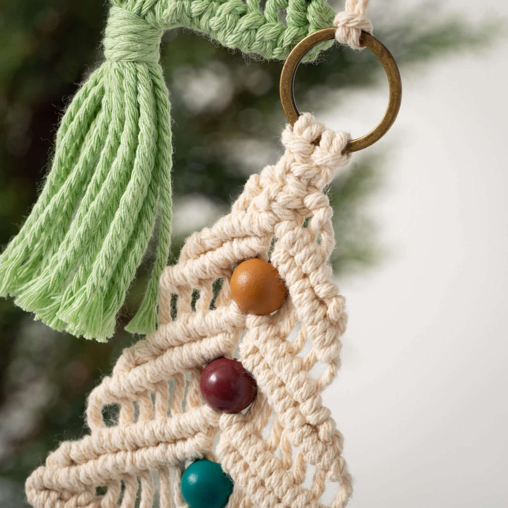 Macrame Tree Ornament Set Of 2